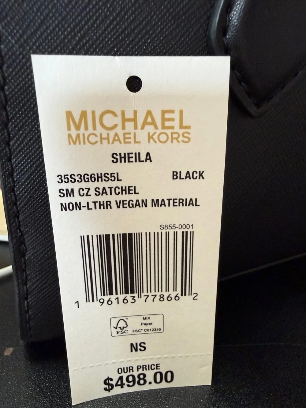 Michael Kors SHEILA SM CZ SATCHEL NON-LTHR